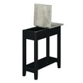thumbnail image 5 of Convenience Concepts American Heritage Flip Top End Table with Shelf, Faux Birch/Black, 5 of 6