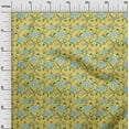 thumbnail image 2 of oneOone Cotton Flex Yellow Fabric Leaves & Flower Floral Fabric For Sewing Printed Craft Fabric By The Yard 40 Inch Wide, 2 of 4