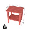 thumbnail image 2 of Decksplore Adirondack Outdoor Side Table,1 Piece, 2-Tier Sturdy Patio End Table Weather Resistant, 16.5" Solid Side Table for Patio, Pool, Porch(Red), 2 of 8