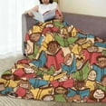 thumbnail image 5 of Book Lovers Blanket Gift Book Reading Librarian Gifts Throw Blanket 60"x80" Book Club Gifts for Reading Lover Bookish Book Lover Sofa Couch Living Room Bed Camping Travel Graduation Blanket Gift, 5 of 6