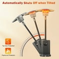 thumbnail image 4 of Clearance Patio Propane Heater, 50,000 BTU Patio Heater for Outdoor Use, Freestanding Heater with Wheels, Stainless Steel Outdoor Heater with Overheating Protection, CSA Certified, for Patio Garden, 4 of 10