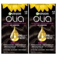 thumbnail image 1 of Color de cabello Garnier Olia sin amoniaco 4.0 marrón oscuro, paquete de 2, 1 of 6