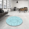 thumbnail image 4 of Ahgly Company Machine Washable Indoor Rectangle Transitional Blue Diamond Blue Area Rugs, 5' x 8', 4 of 7