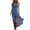 Blue, variant on High-Low Maxi Dress for Women V-Neck Ruffle Trim Short Sleeve Dresses Flowy Boho Casual Vacation Sundress Green S
