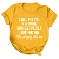 thumbnail image 1 of Ketyyh-chn99 Chandail à Col Ras du Cou pour Femmes, Mode, Blouse Ample, T-Shirt à Manches Longues, Col Ras du Cou pour Femmes, Jaune, 2TG, 1 of 4
