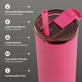 thumbnail image 4 of TAL 26oz Stainless Steel Ash Tumbler with Removeable Straw and Sip Lid, Pink, 4 of 11