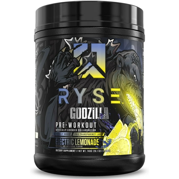 RYSE Godzilla X Noel Deyzel Pre Workout Powder - Electric Lemonade - 20/40 Servings