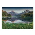 thumbnail image 1 of Landscape Cutting Board, Swiss Lake Obersee near Nafels Village Switzerland Europe Scenic Summer Sunrise, Decorative Tempered Glass Cutting and Serving Board, Small Size, Multicolor, by Ambesonne, 1 of 1