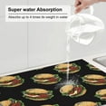 thumbnail image 2 of Dish Drying Mat, Cute Hamburger Black Absorbent Microfiber Kitchen Mat, Heat Resistant Drying Mat Kitchen Counter for Dishes, Utensils, Pots, Pans, Drainer Mats 18x24in, 2 of 7
