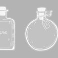 thumbnail image 2 of Pegatinas Transparentes Para Cristalería Pegatinas Para álbumes De Recortes Botella a la deriva, 2 of 2
