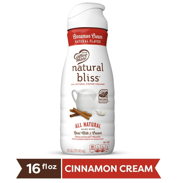 Coffee Mate Natural Bliss Cinnamon Cream All Natural Liquid Coffee Creamer 16 Fl Oz Walmart Com