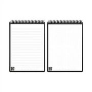 Rocketbook Flip Smart Reusable Letter Size Notepad, 8-1/2 x 11, 1 Subject, Dot-Grid and Line Ruled, 16 Sheets, Black