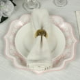 thumbnail image 3 of Efavormart 25 Pack White Pink Paper Dinner Plates in Damask Floral Pattern, 10" Disposable Party Plates with Scalloped Rims - 300 GSM, 3 of 10