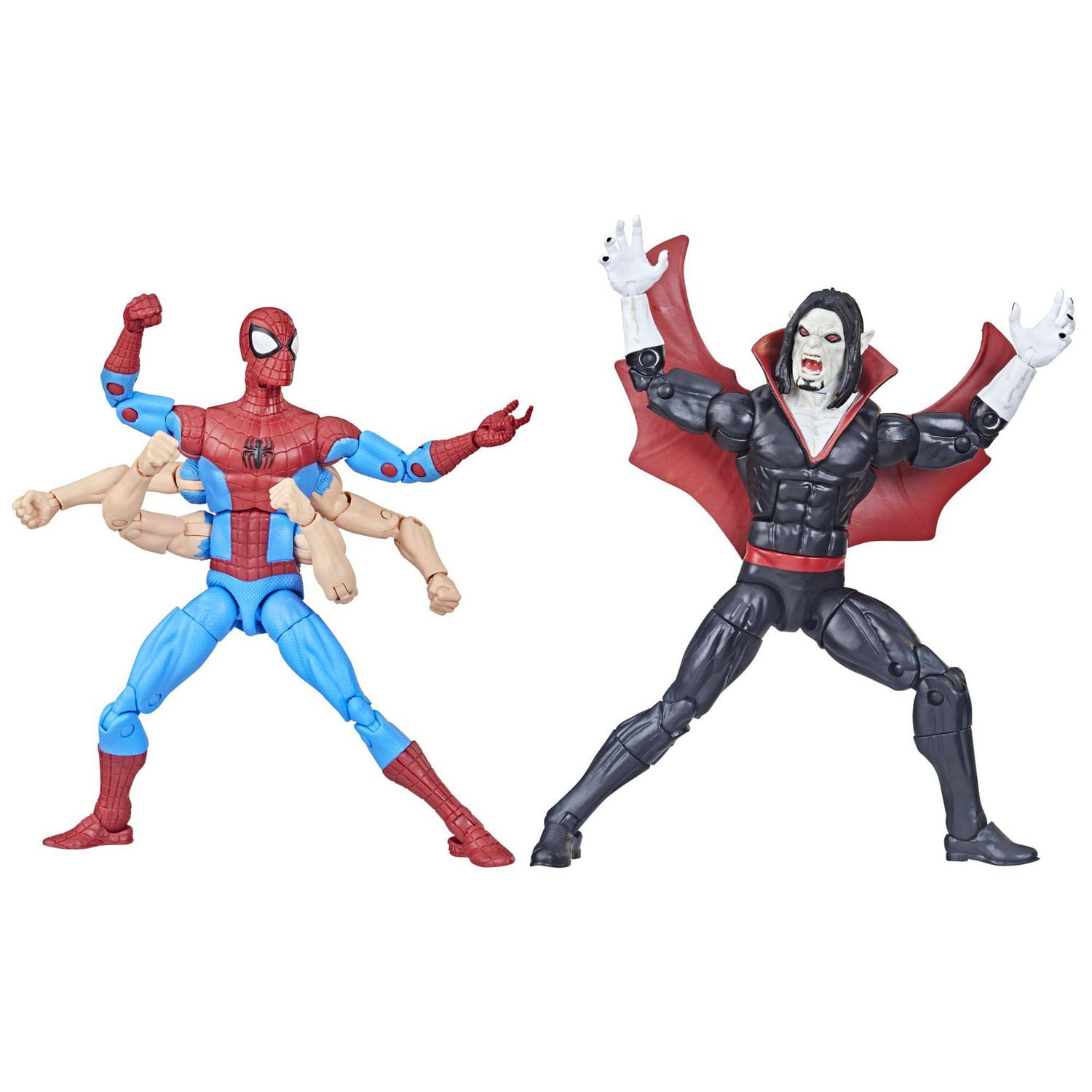 Hasbro Marvel Legends Series, Spider-Man vs Morbius, figurines de collection Spider-Man de 15 cm avec 3 accessoires