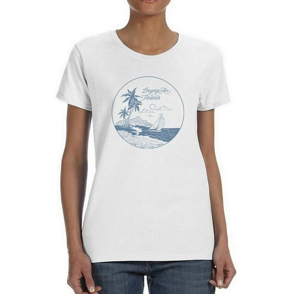 Longing For Heaven Boat Shaped T-Shirt Women -Image by Shutterstock, Female 3X-Large