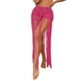 thumbnail image 1 of EYIIYE Jupe Mini Crochetée Ajourée pour Femmes Paréos pour Dames Jupe Transparente Couleur Unie Jupe à Franges Tricotée Jupes de Plage Bas de Bikini d'Été, 1 of 6