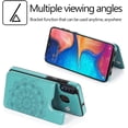 thumbnail image 2 of Design for Samsung Galaxy A20S Case with Tempered Glass Screen Protector Credit Card Holder Slot, Leather Wallet Phone Cases Kickstand Protective Cover for Galaxy A 20S A20 A207M Men Green, 2 of 13