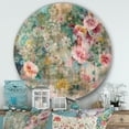 thumbnail image 3 of Designart 'Flower Shower III' Art Mural Cercle en Métal Style Ferme, 3 of 3