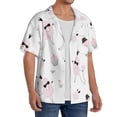 thumbnail image 2 of Goofa Cute Poodle Dog Printed Men's Casual Short-sleeved Shirt,Lightweight Breathable Button-down,Summer Casual men's top,Versatile Fashion shirt-, 2 of 6