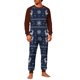 thumbnail image 2 of Pijama navideño para hombre, blusa y pantalones con estampado navideño a cuadros., 2 of 5