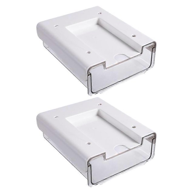 2pcs Under Desk Drawer Secret Storage Box Makeup Organizer Self Stick School Case