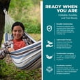 thumbnail image 6 of Bliss Hammocks 60"W Double Hammock with Rope Loops & Tree Straps, 265lb, Sunday Volleyball, 6 of 11