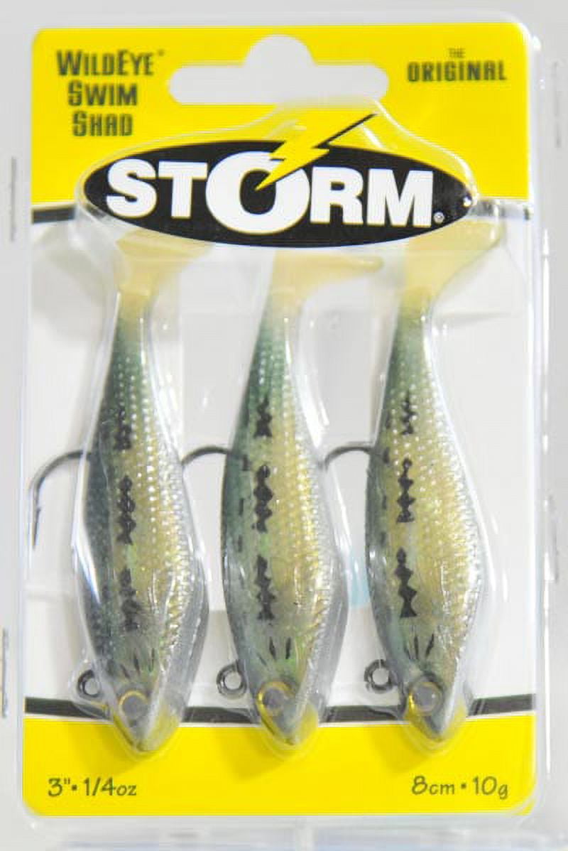 battery powered natural shad lure for bass 2 pack) Storm WildEye Swim Shad 3