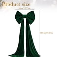 thumbnail image 3 of Large Velvet Christmas Bows (70.87 in) — Giant Bows for Christmas Tree Topper,Wreaths,Mantle,Front Door,Porch & Wedding Decoration,Blackish Green, 3 of 6