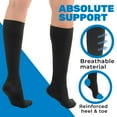 thumbnail image 3 of Made in USA Women Compression Socks 20-30mmHg by Absolute Support, Black, Small, 3 of 10