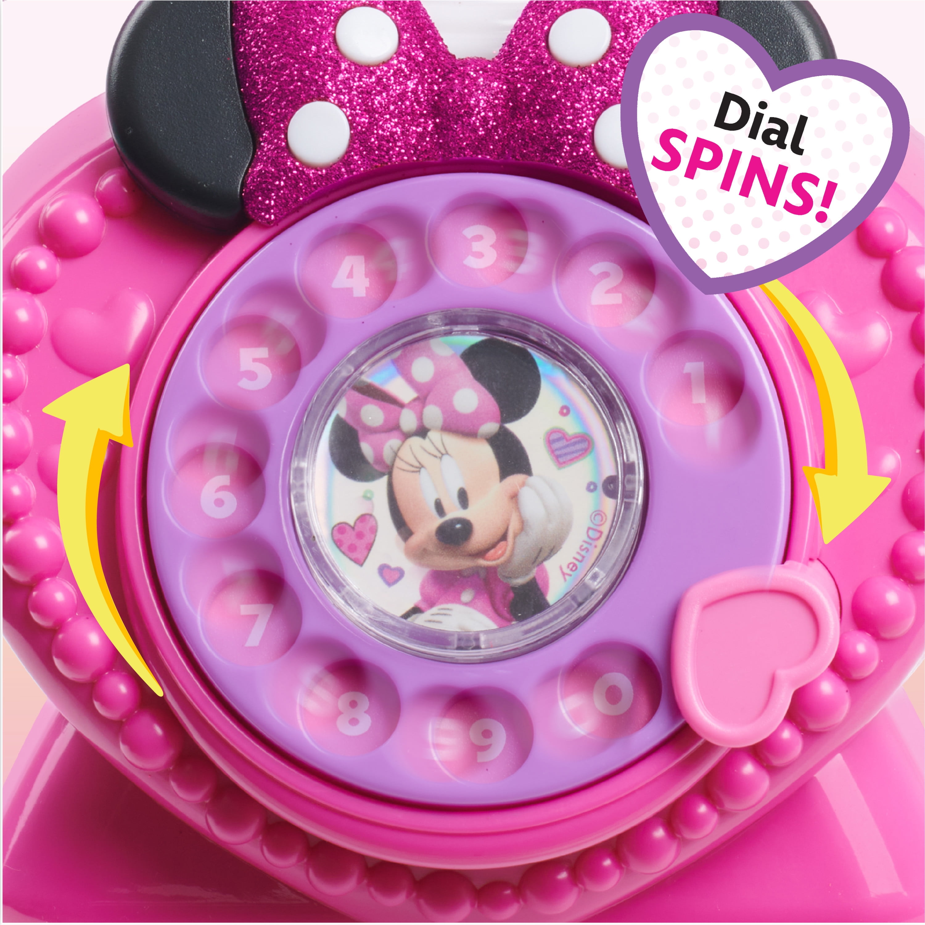 Minnie Mouse Play Phone Rotary Set Toys Kids Toddler Pretend Girl Gift Sound NEW 