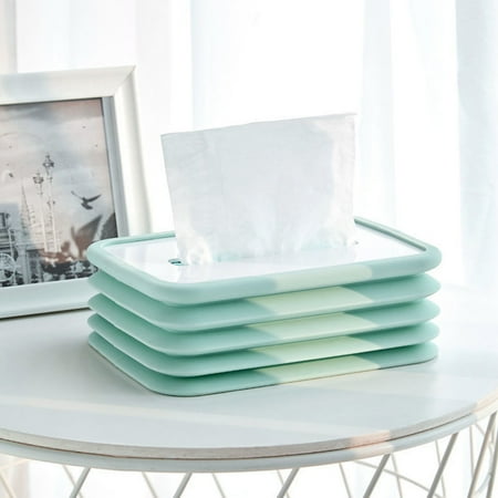 Blue Automatic Push-Down Tissue Box Modern Desktop Napkin Dispenser for Household Sanitary Maintenance Management Utility and Professional Organization Accessory Durable Plastic 1pc Blue Automatic Push-Down Tissue Box Modern Desktop Napkin Dispenser for Household Sanitary Maintenance Management Utility and Professional Organization Accessory Durable Plastic 1pc