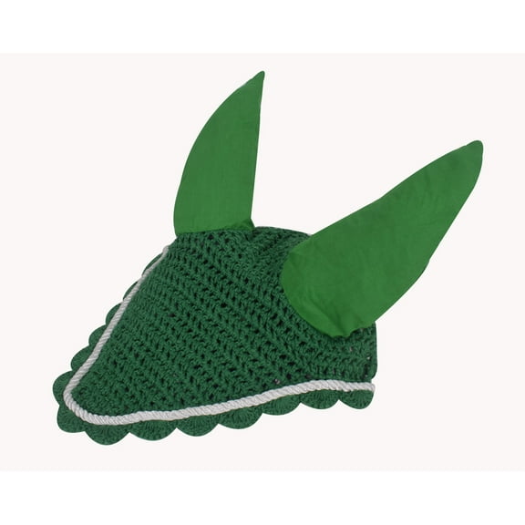 New horse fly veil Ear net Bonnet Handmade Light Pink Full Size