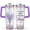 Purple Flowers (3), variant on Pumpkin Cool Girl 40 Oz Tumbler with Handle Lid and Straw, Stainless Steel Double Walled Vacuum Insulated Cup, Cute Anniversary Wedding Birthday Gifts Tumbler for Women Men Friends Outdoor Indoor