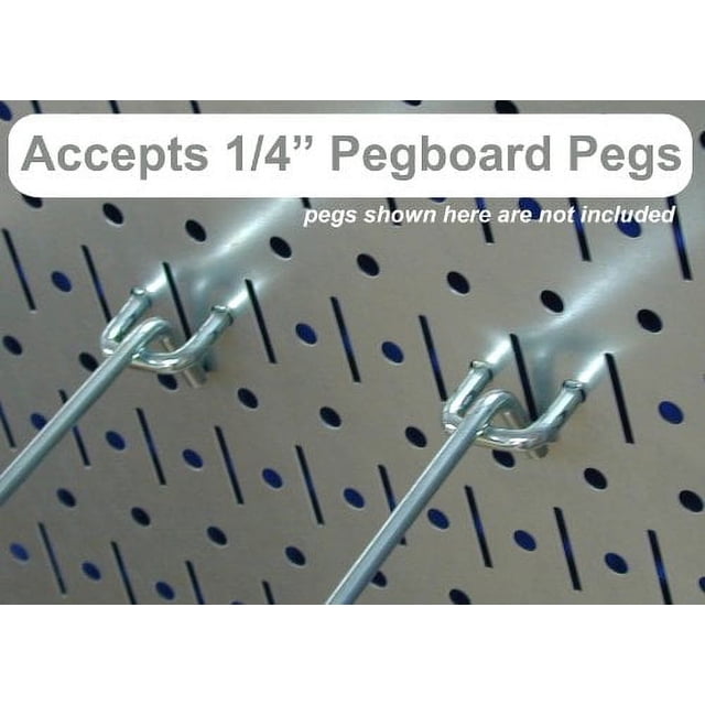 Wall Control Pegboard 16in x 32in Horizontal Black Metal Pegboard Tool Board Panel