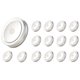 thumbnail image 1 of 15 Paquetes Tapas de Tarro de Plata de de Boca Regular de Acero Inoxidable con Agujero de Paja Compatible con tarro, 1 of 1