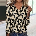 thumbnail image 6 of Xuniizn Womens Tops Women's Long Sleeve Tops Floral Tunics V Neck Blouses Fashion Casual Tops, Fall Clothes 2025, 6 of 7