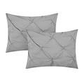 thumbnail image 4 of Chic Home Daya 4 Piece Duvet Cover Set Ruffled Pinch Pleat Design Embellished Zipper Closure Bedding, Queen, Silver, 4 of 5