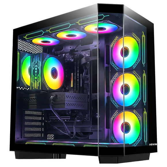 Gaming PC AQVIN Ignite Tower - Intel Core i5 Processor up to 4.30 GHz 16GB DDR4 RAM 1TB NVMe SSD GeForce RTX 5050 8GB HDMI RGB Keyboard Mouse Windows 11 WIFI - Only at Best Buy
