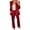 Red, variant on Jane Wardrobe , Satin Notch Lapel Blazer Two Piece Outfit, Elegant Button Front Long Pants Dressy, Mother Of The Bride Pant Suits, S‑XXXL Plus Size Friendly, 1 Blazer 1 Long Pant Set