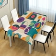 thumbnail image 4 of Yayeee Tablecloths 54" x 54" Rectangle Wrinkle Resistant Party Table Cover, Purple Geometric, 4 of 8