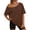 Coffee, variant on Seffadzy Womens Oversized T-Shirts Short Sleeve Off The Shoulder Loose Fit Tops Casual Summer Daily Workout Yoga Shirts