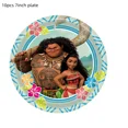 thumbnail image 3 of Vajilla desechable con temática Moana para fiesta de cumpleaños de niños y niñas, taza, plato, bandera, suministros de decoración para fiesta de boda, 3 of 5