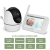 AGPTEK 4.5" Video Baby Monitor Digital 2.4Ghz Wireless Camera with Temperature Sensor, 2-Way Talk, Night Vision and Lullaby