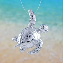 Hawaiian Turtle Hawaiian Sea Turtle Necklace Pendants, Sterling Silver, N6127