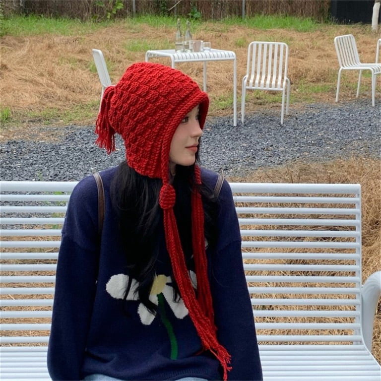 Bohemian Tassels Braids Cap Warm Ear Flap Hat Female Beanie  display picture 2