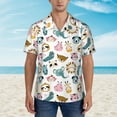 thumbnail image 2 of Xecao Cartoon Animals print Hawaiian shirt - a stylish short-sleeve button-down for men, perfect for casual beach and tropical outings., 2 of 9