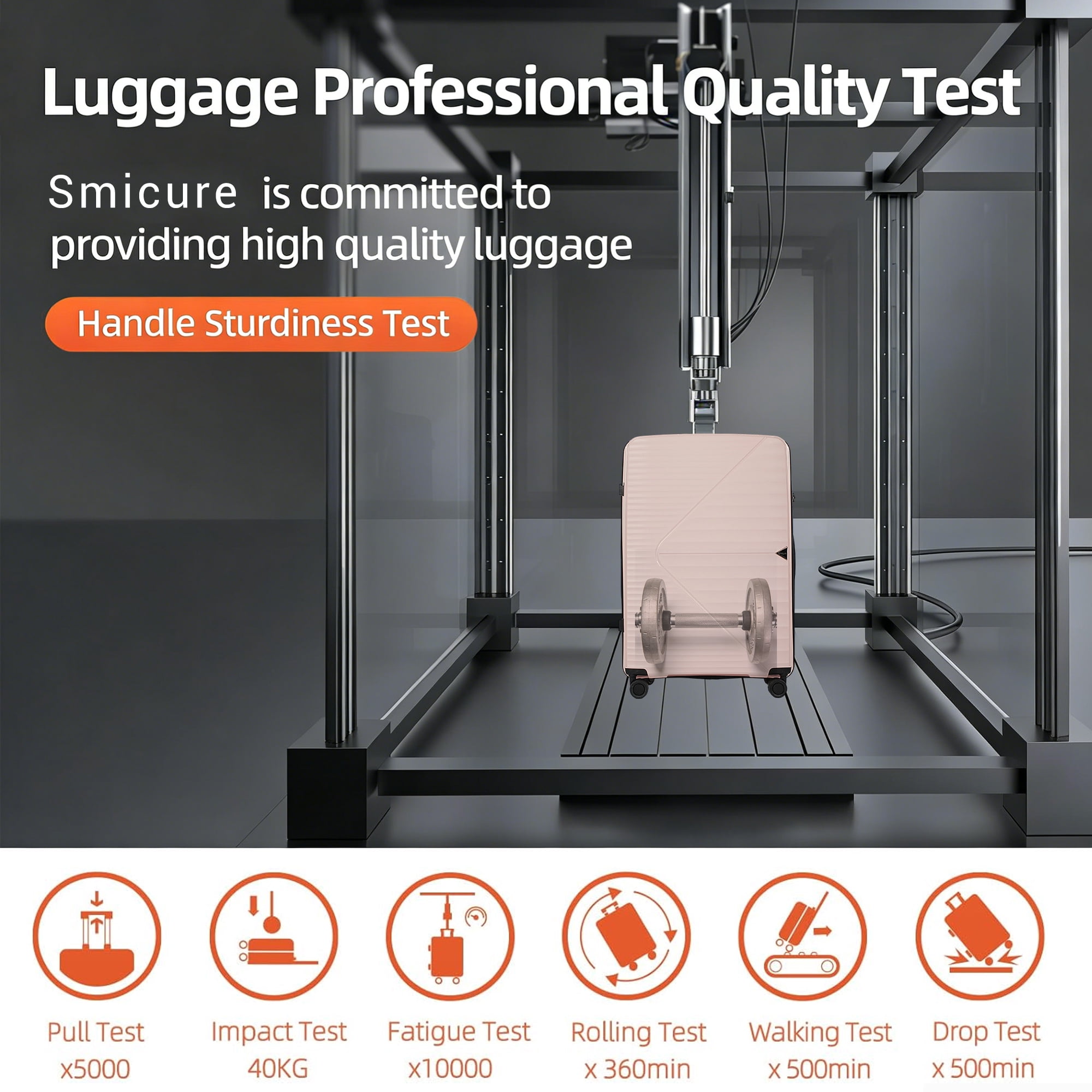 Smicure Luggage Sets 3 Piece with Spinner Wheel, Hardside Suitcase Set with TSA Lock, Lightweight Travel Luggage for Men and Women, Pink