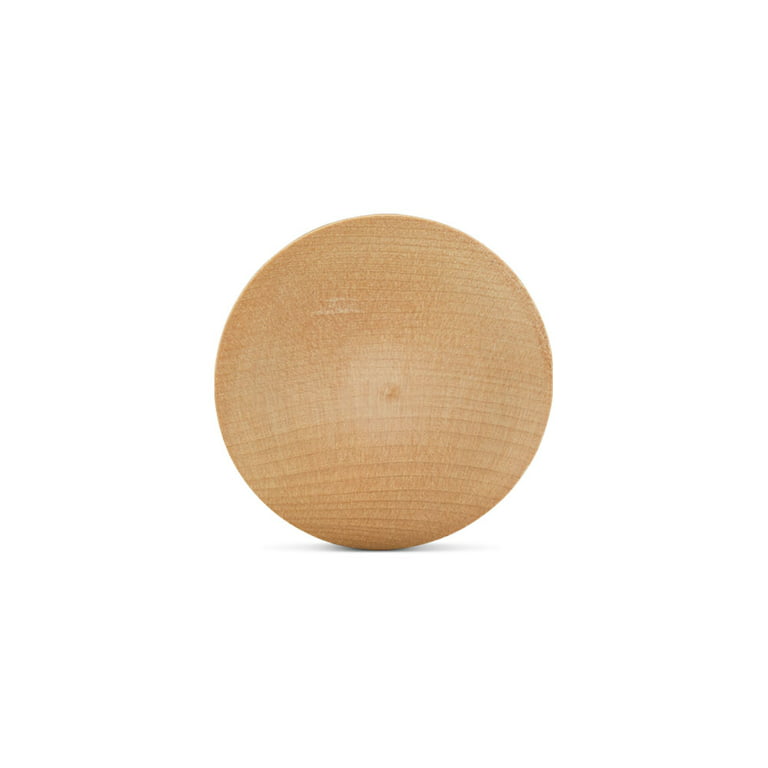 Unfinished Wood Round Discs, Domed Wooden Circle for Crafts, Woodpeckers
