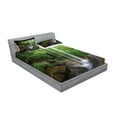 thumbnail image 2 of Natural Cave Fitted Sheet & Pillow Sham Set, Still Waterfall in the Forest in Northern Alabama Habitat Ecosystem Scenery, Decorative Printed 6 Piece Bedding Decor Set, Full, Green Brown, by Ambesonne, 2 of 3