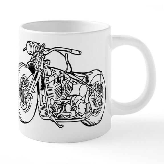 CafePress - Motorcycle - 20 Oz White Ceramic Mega Mug
